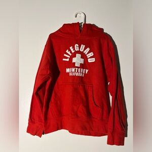 Red kids lifeguard hoodie